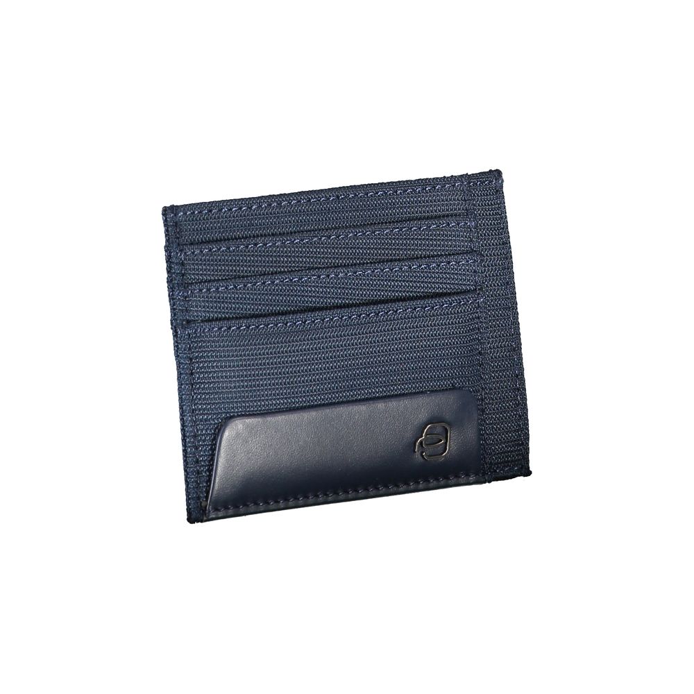 Piquadro Elegant blue card holder with contrasting details