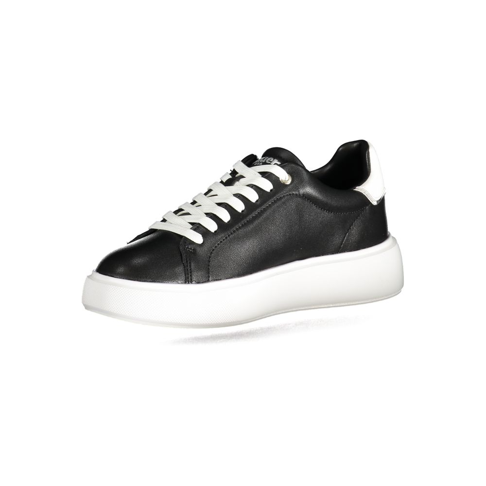 Blue Black Polyester Sneaker