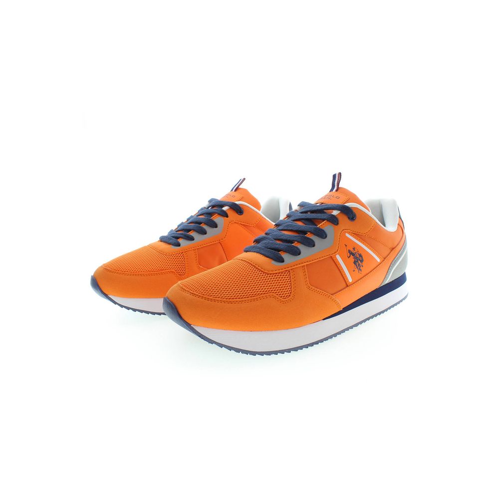 U.S. POLO ASSN. Orange polyester men's sneakers