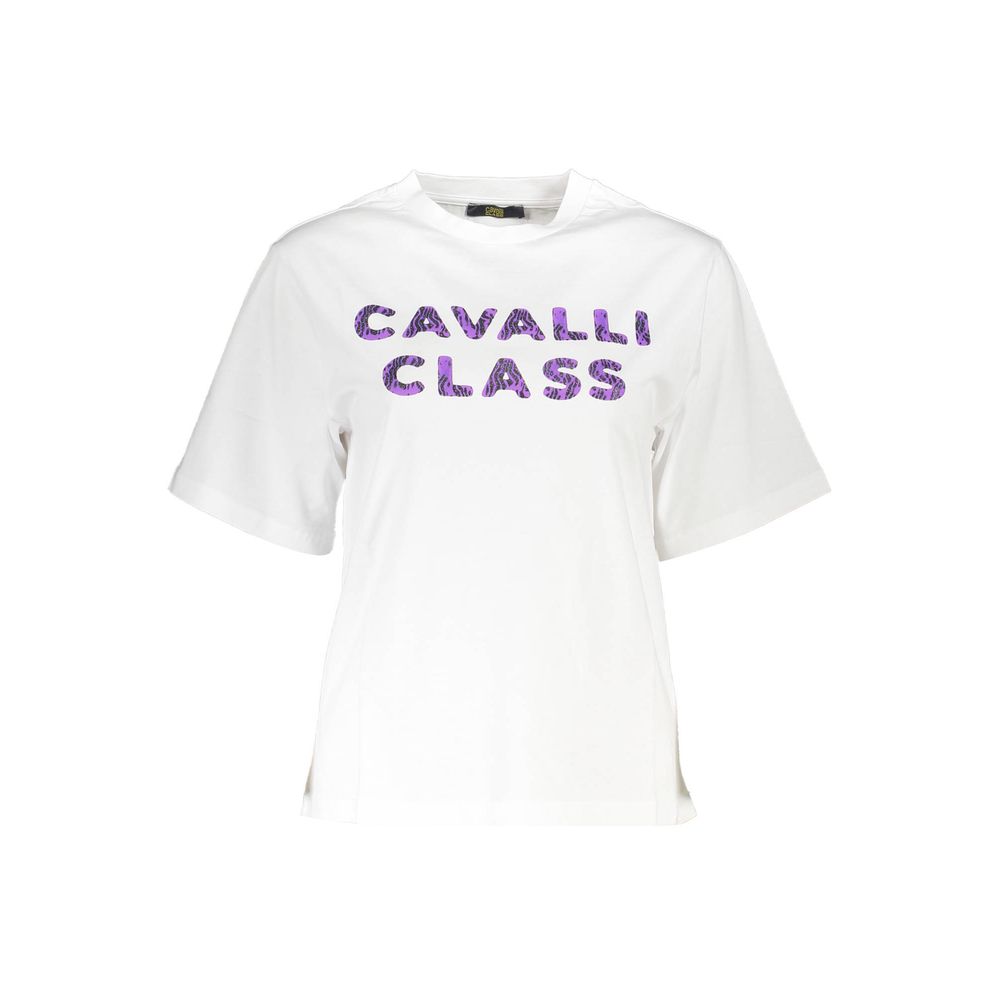 Cavalli Class White Cotton T-Shirt for Women