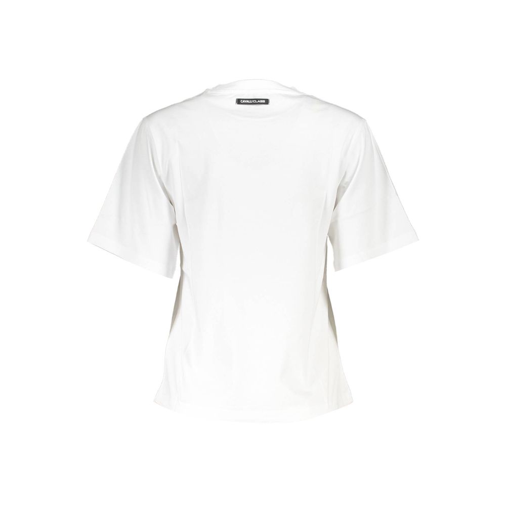 Cavalli Class White Cotton T-Shirt for Women