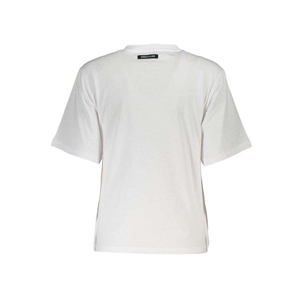 Cavalli Class White Cotton T-Shirt for Women