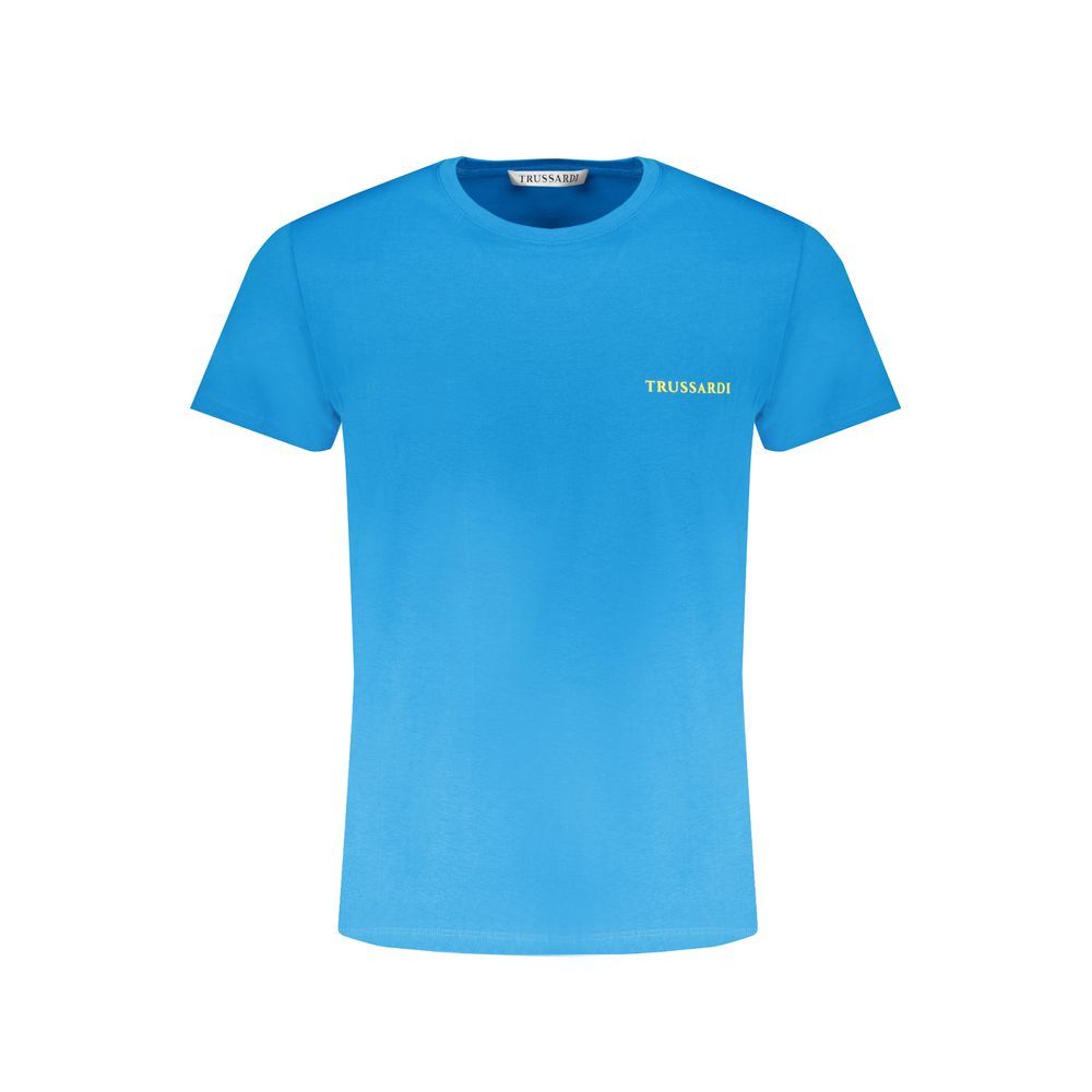 Trussardi Hellblaues T-Shirt aus Baumwolle