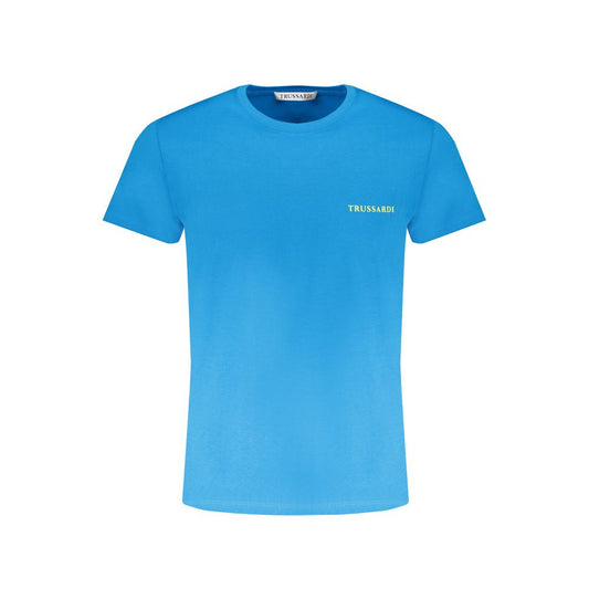 Trussardi Hellblaues T-Shirt aus Baumwolle