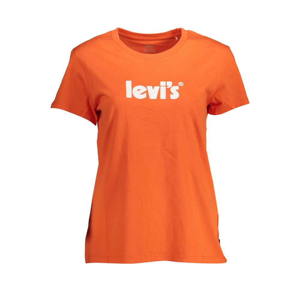 Levi's Orange Cotton Women's T-Shirt