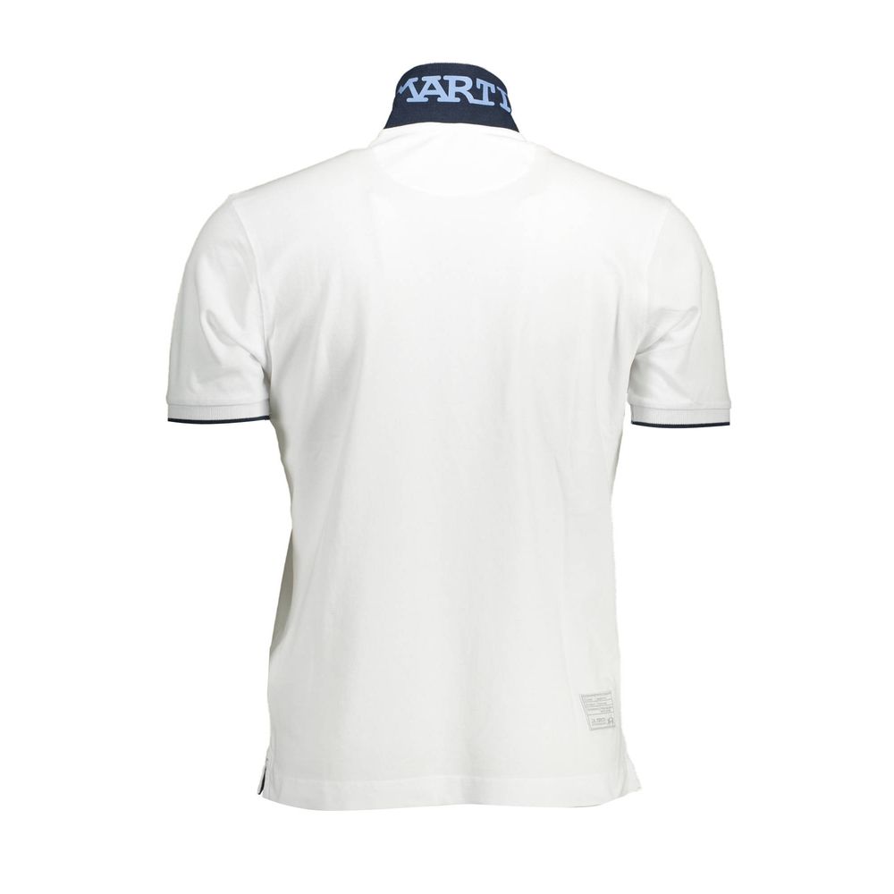 La Martina Men's White Cotton Polo Shirt