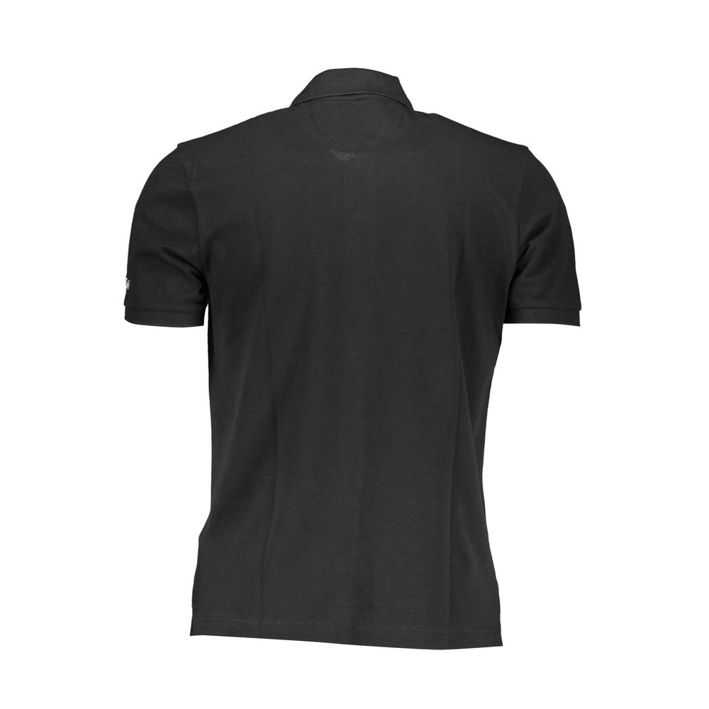 La Martina Black Cotton Polo Shirt for Men