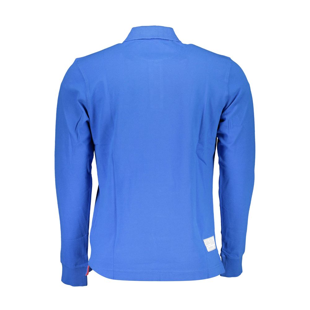 La Martina Blue Cotton Polo Shirt for Men