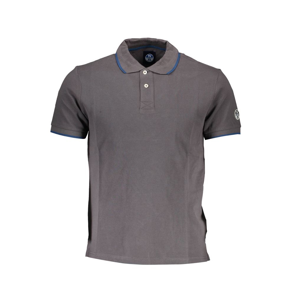 North Sails Grey Cotton Polo Shirt for Men