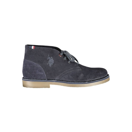 US POLO ASSN. Blue leather men's ankle boots