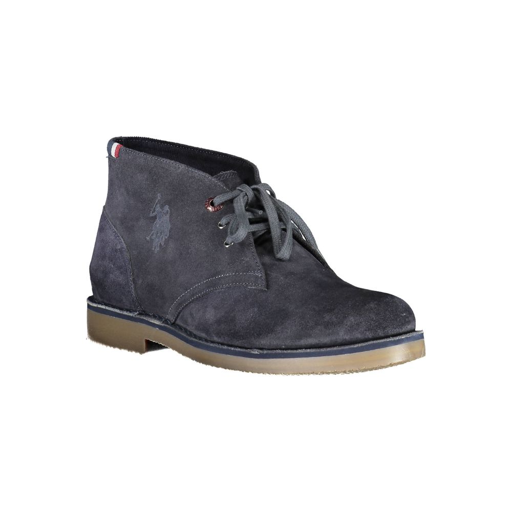 US POLO ASSN. Blue leather men's ankle boots