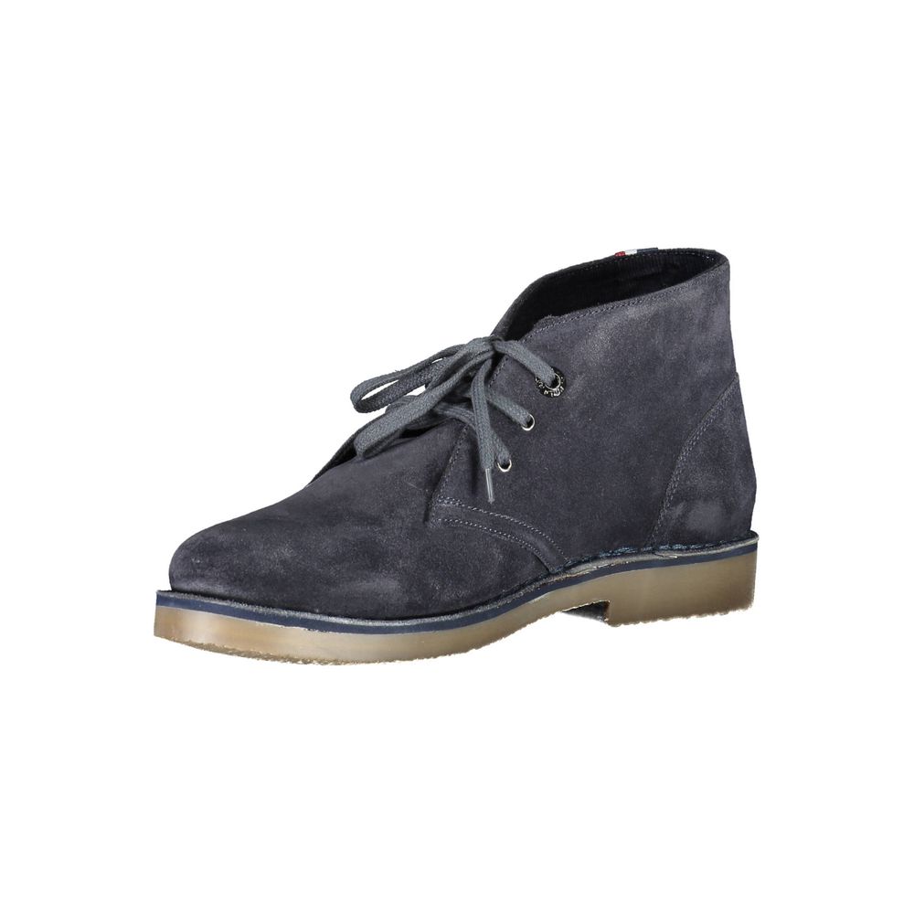 US POLO ASSN. Blue leather men's ankle boots