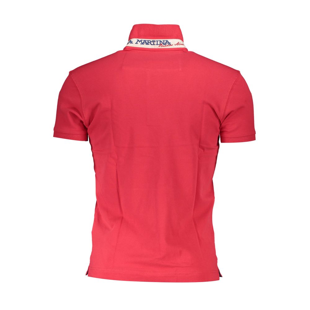 La Martina Red Cotton Polo Shirt for Men