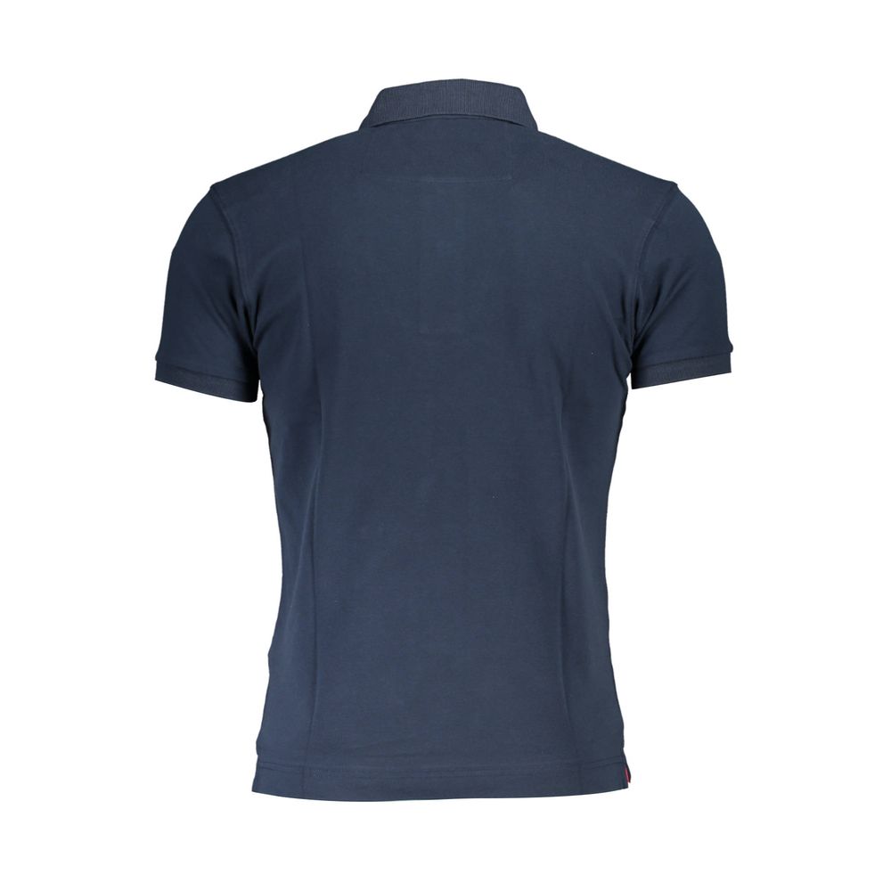 La Martina Blue Cotton Polo Shirt for Men