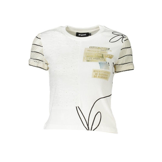 Desigual White Cotton Top for Women