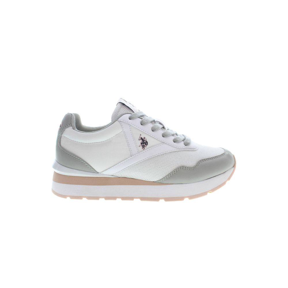 US POLO ASSN. White Polyester Women's Sneaker