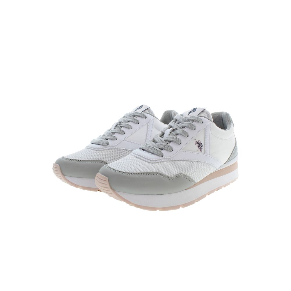 US POLO ASSN. White Polyester Women's Sneaker