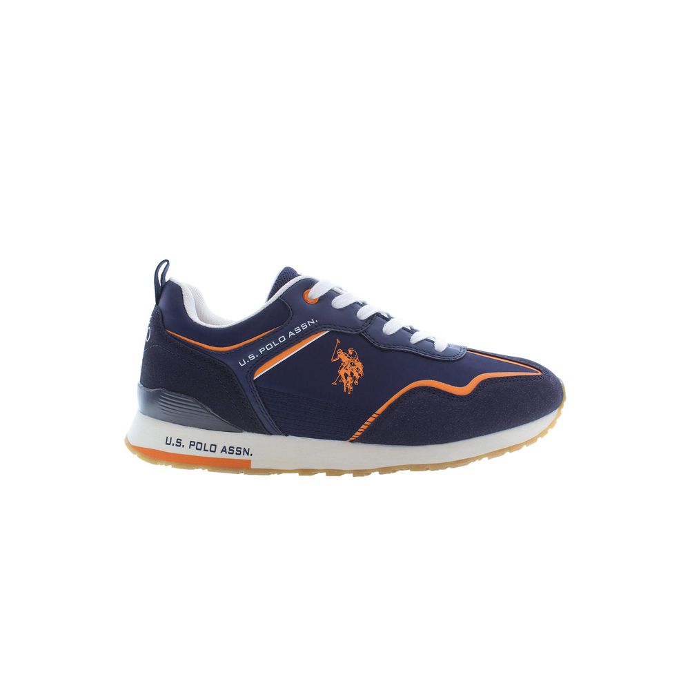 US POLO ASSN. Blue Polyester Men's Sneaker