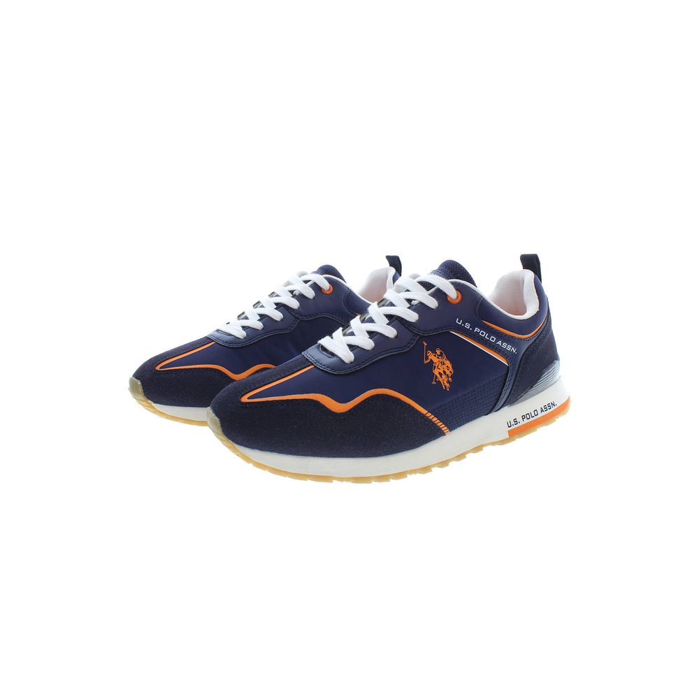 US POLO ASSN. Blue Polyester Men's Sneaker