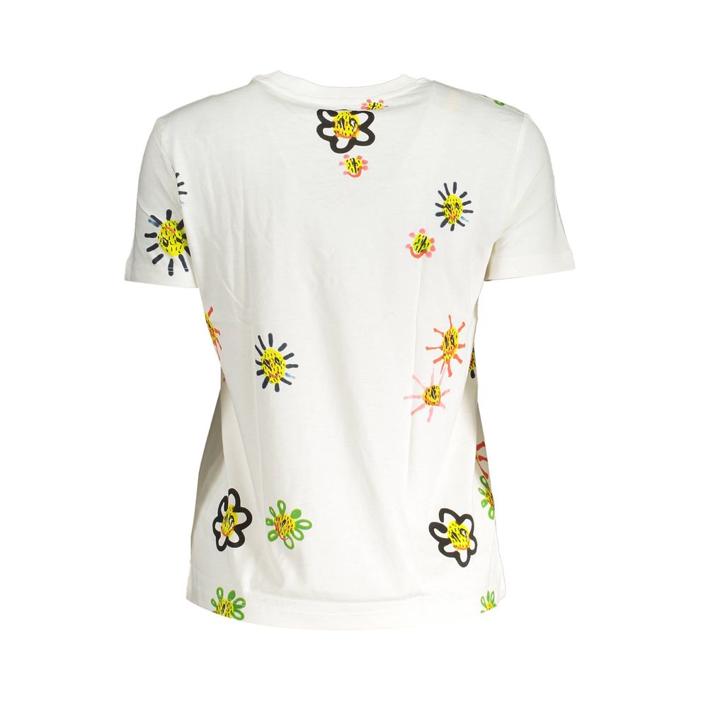 Desigual White Cotton T-Shirt for Women