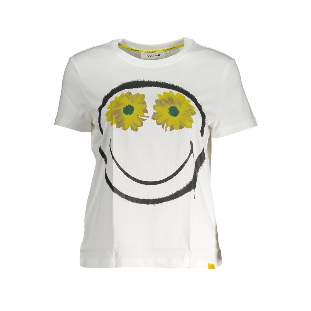 Desigual White Cotton Top for Women