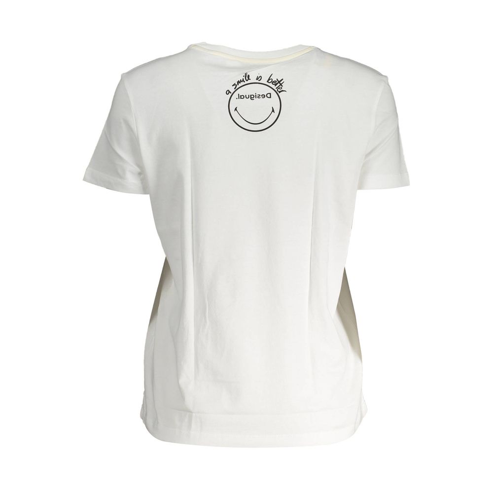 Desigual White Cotton Top for Women