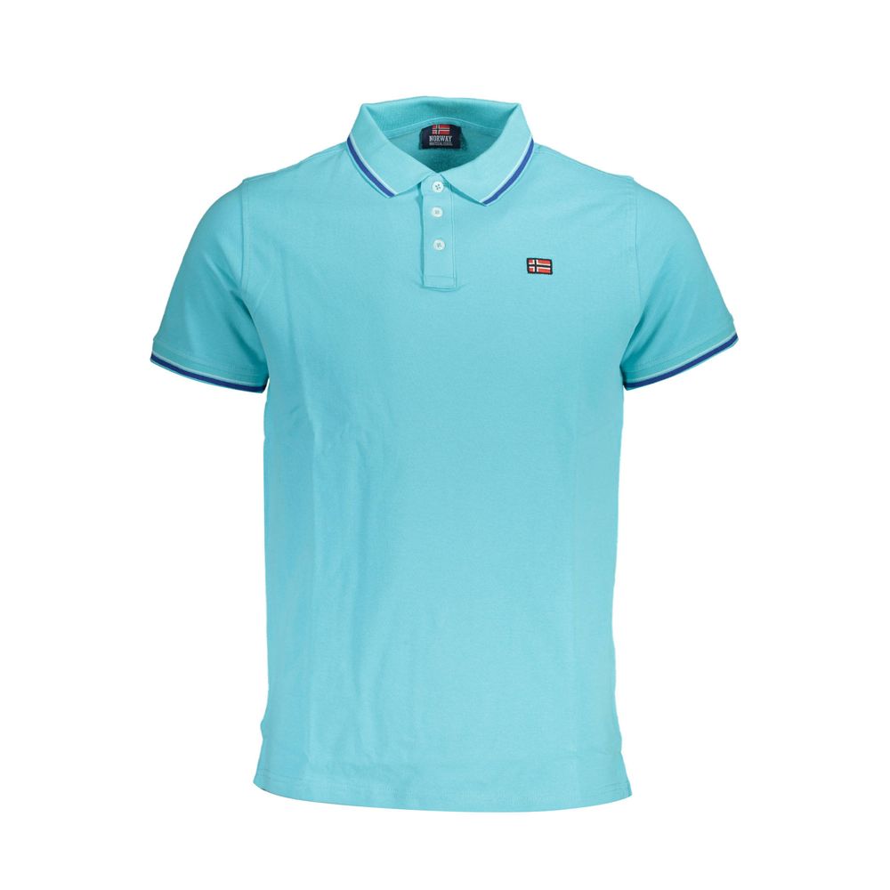 Norway 1963 Light Blue Cotton Polo Shirt for Men