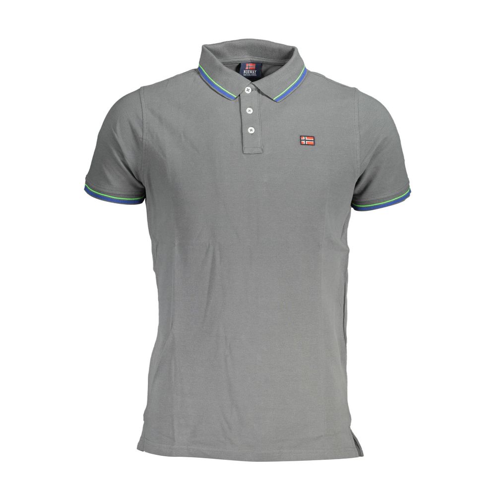 Norway 1963 Grey Cotton Polo Shirt for Men