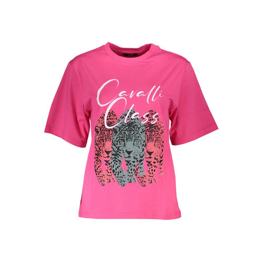 Cavalli Class Pink Cotton Women's T-Shirt