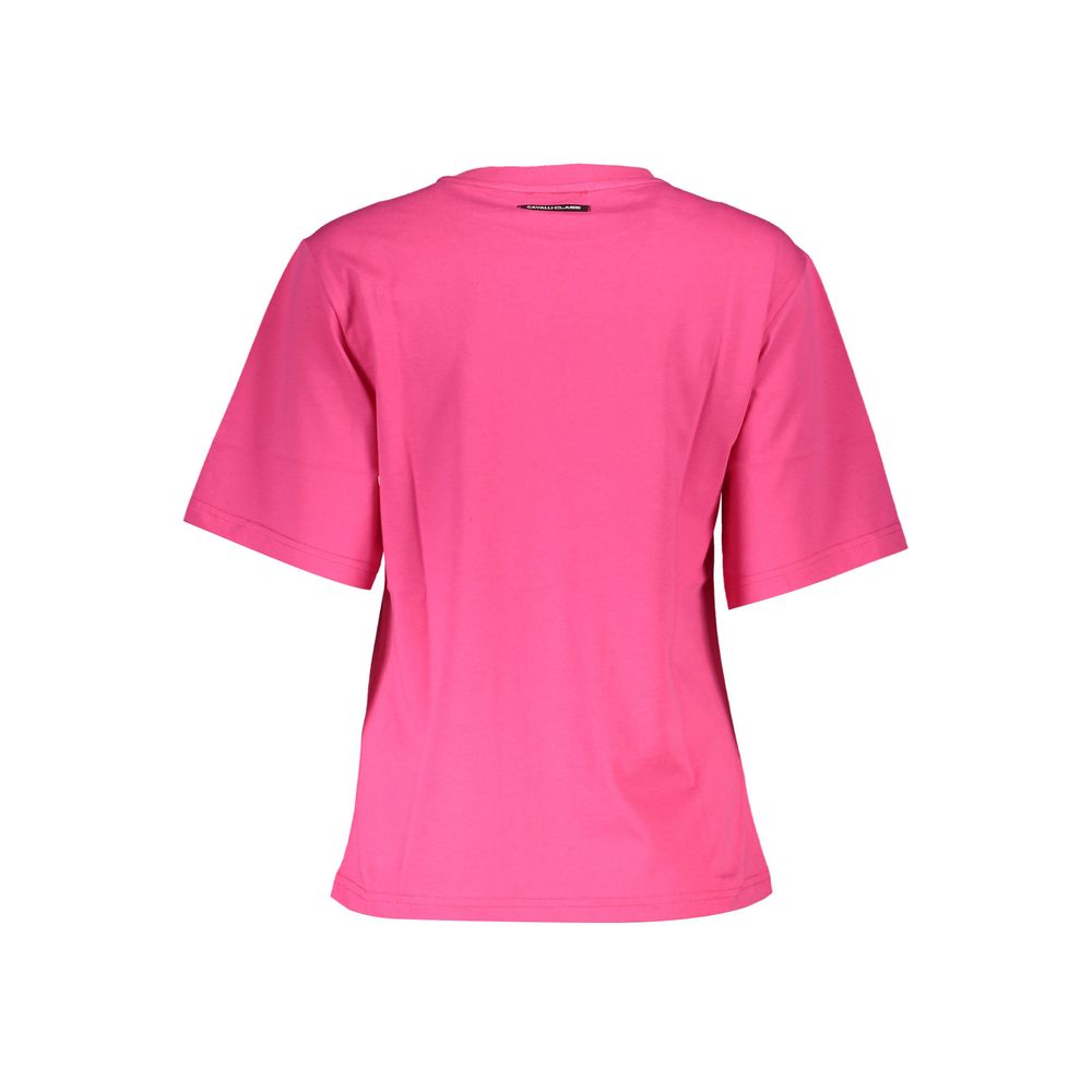 Cavalli Class Pink Cotton Women's T-Shirt