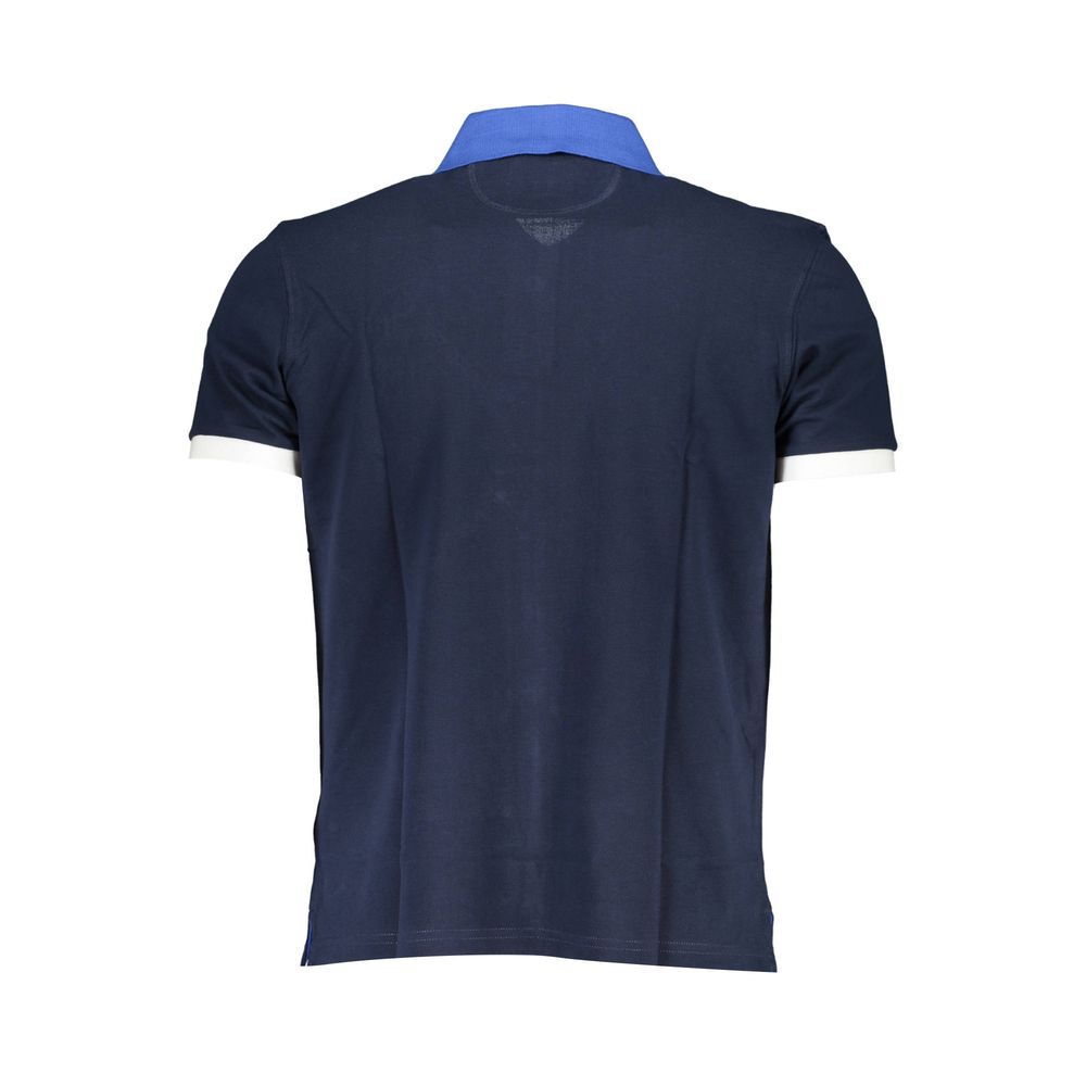 La Martina Blue Cotton Polo Shirt for Men