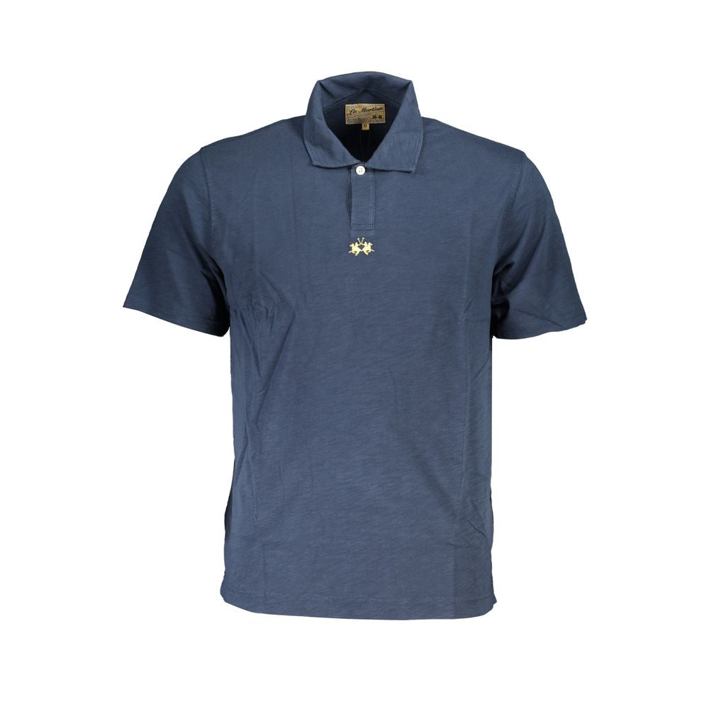 La Martina Classic Short Sleeve Polo in Blue