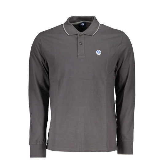 North Sails Grey Cotton Polo Shirt for Men