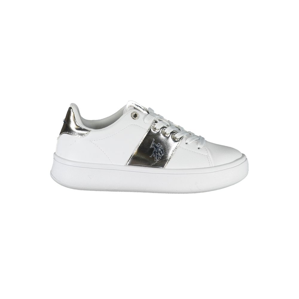 US POLO ASSN. White Polyethylene Women's Sneaker