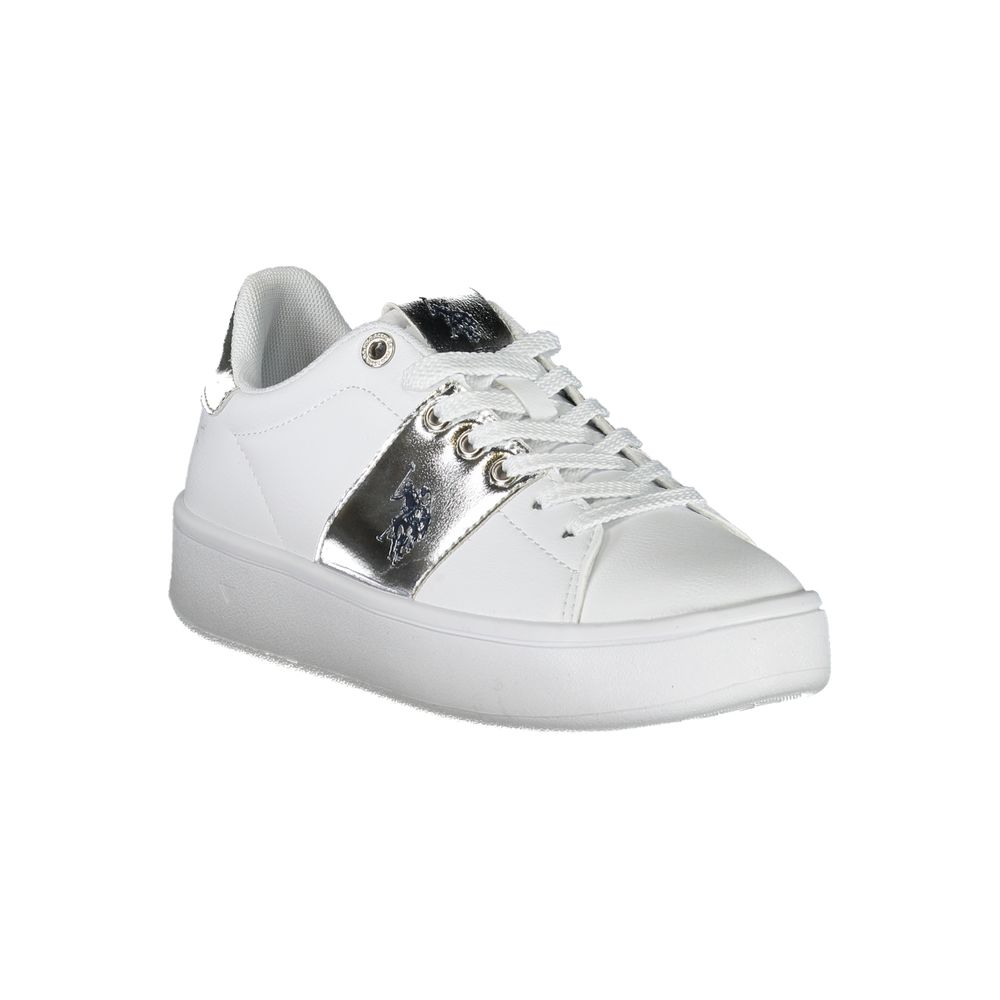 US POLO ASSN. White Polyethylene Women's Sneaker