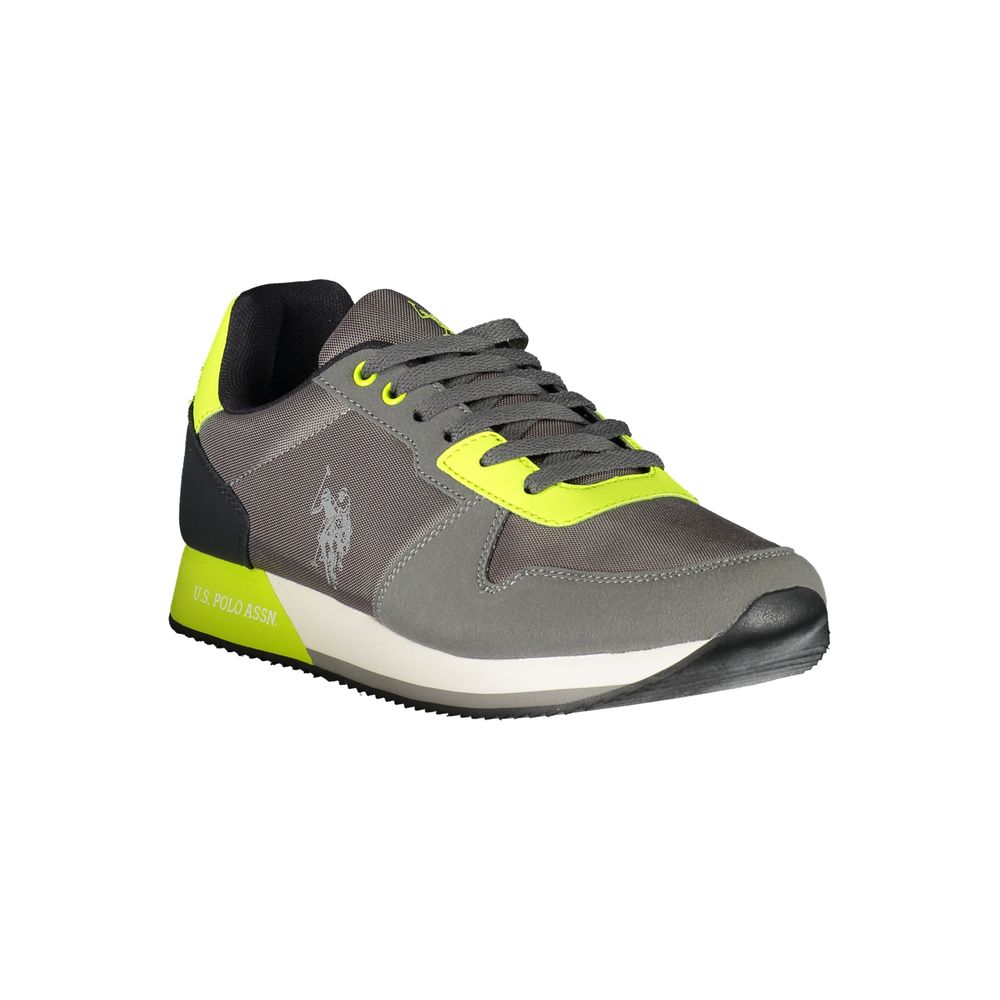 US POLO ASSN. Gray Polyester Men's Sneakers