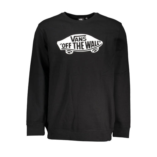 Vans Plain black cotton sweatshirt with logo print