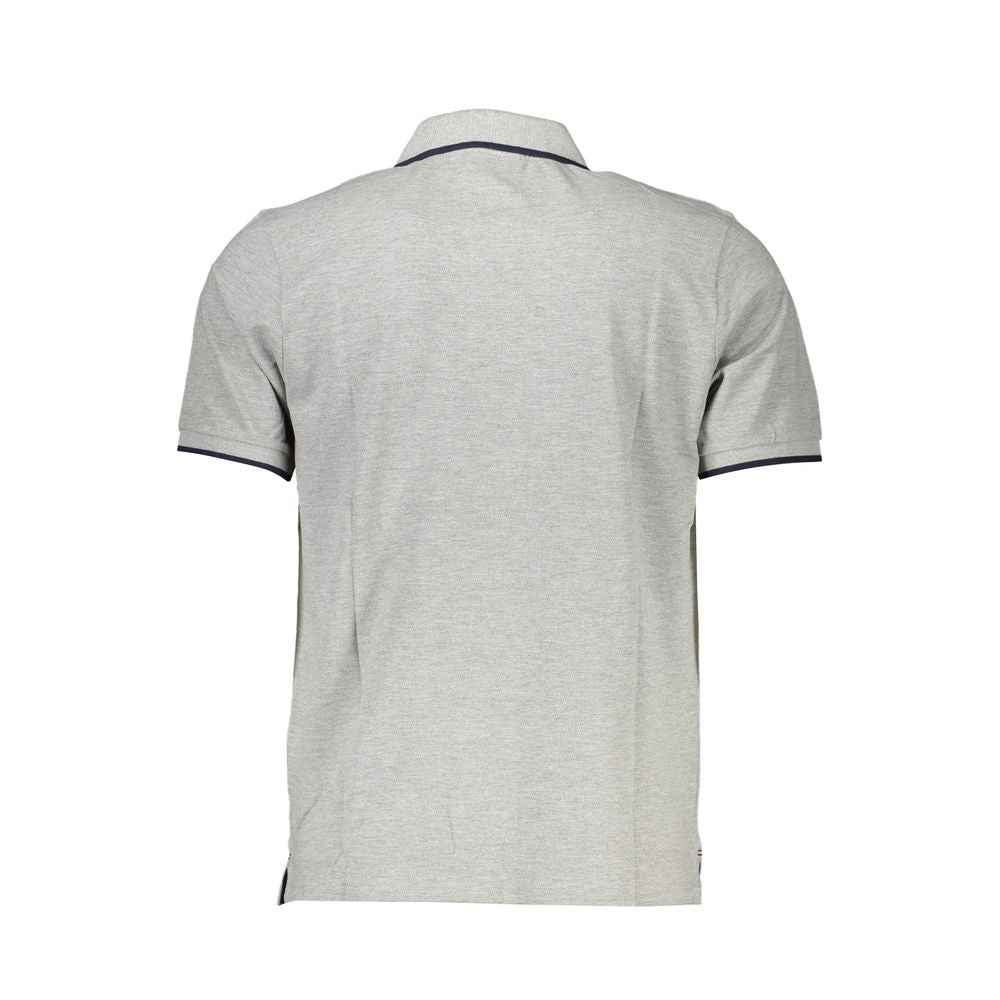 North Sails Graues Baumwoll-Poloshirt