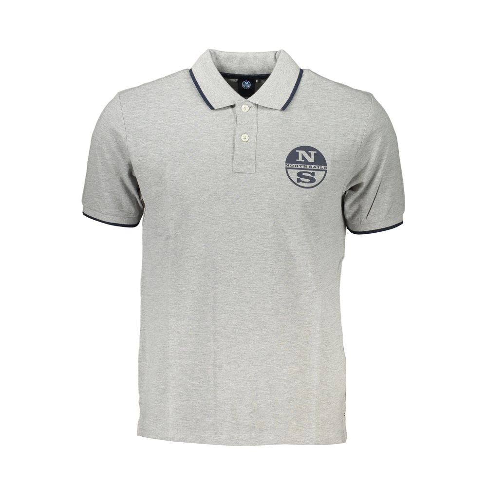 North Sails Grey Cotton Polo Shirt