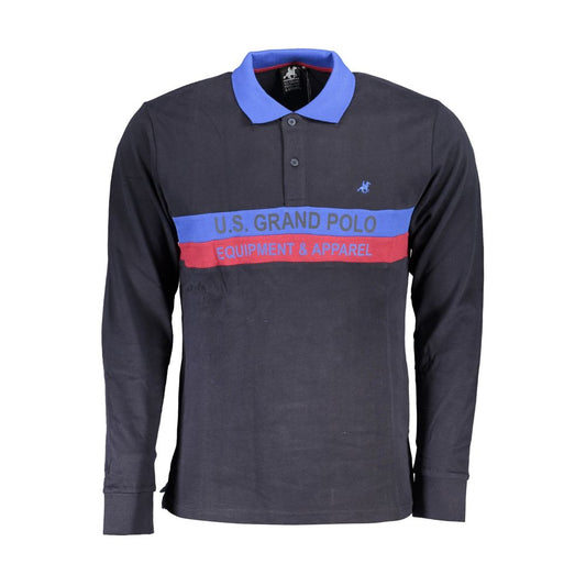 U.S. Grand Polo Blaues Baumwoll-Poloshirt