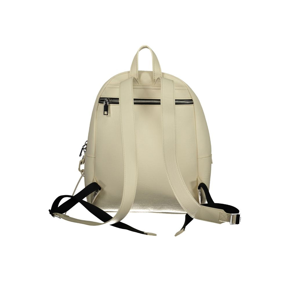 Desigual Chic white backpack with contrast details