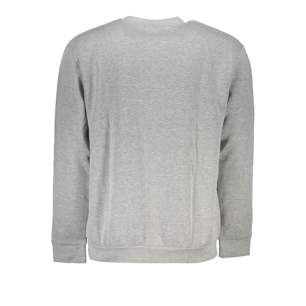 Cavalli Class Chic Grey Embroidered Sweatshirt