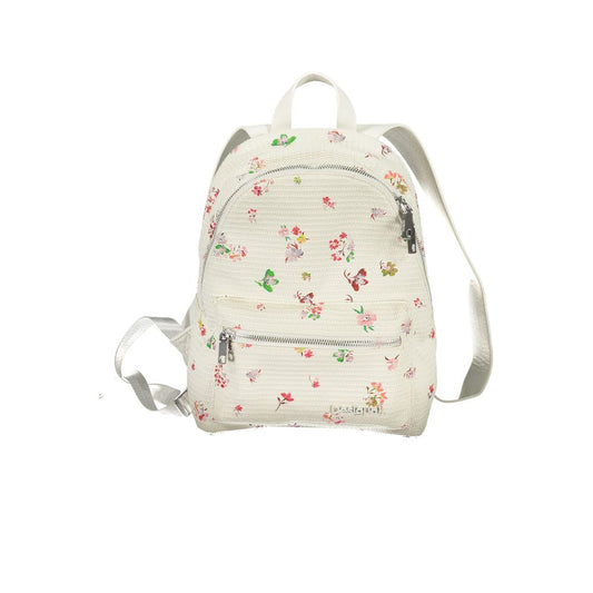 Desigual Weißer Polyethylen-Rucksack