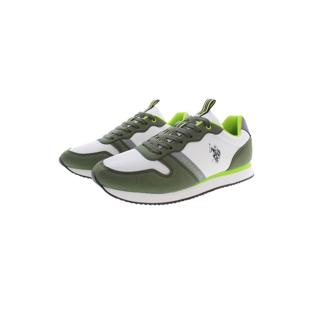 US POLO ASSN. Green Polyester Men's Sneaker