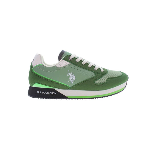 US POLO ASSN. Green Polyester Men's Sneaker