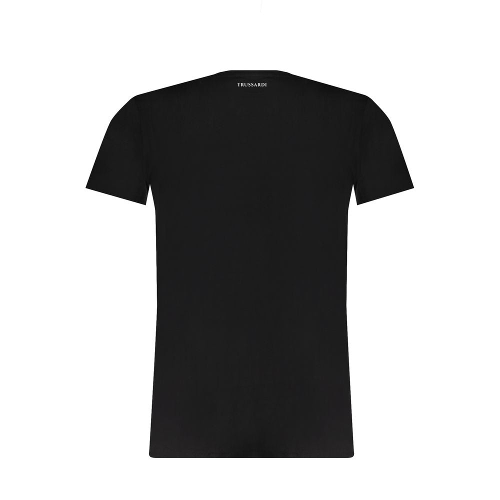 Trussardi Schwarzes T-Shirt aus Baumwolle