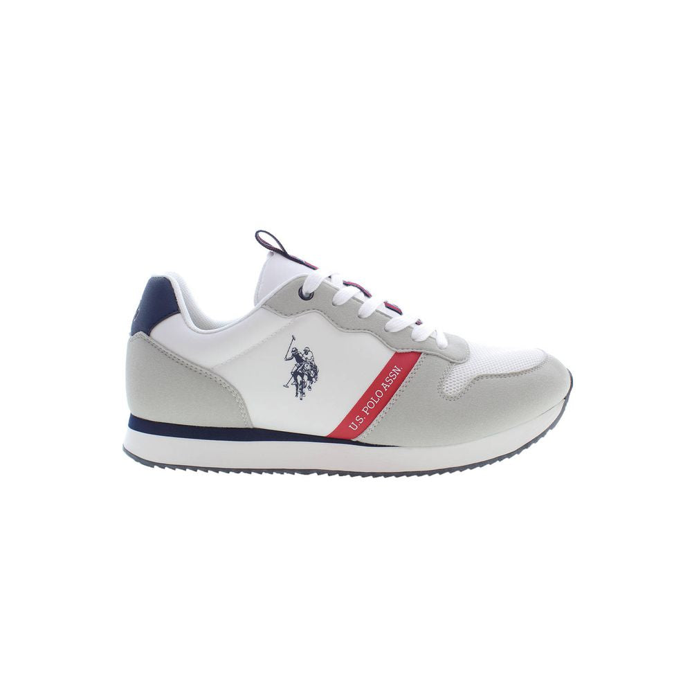 US POLO ASSN. White Polyester Men's Sneaker