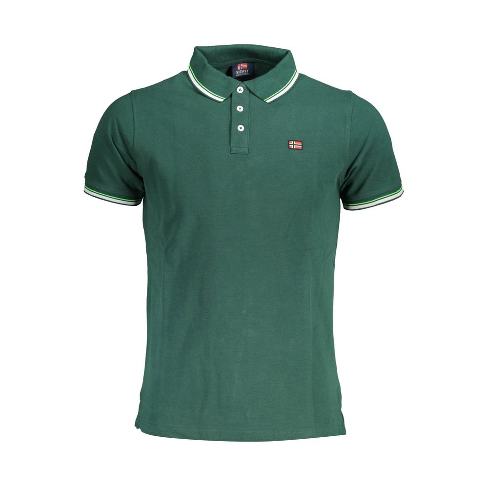 Norway 1963 Green Cotton Polo Shirt for Men