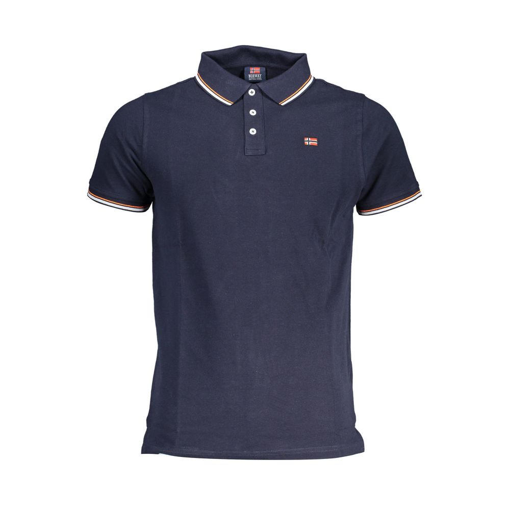 Norway 1963 Blue Cotton Polo Shirt for Men