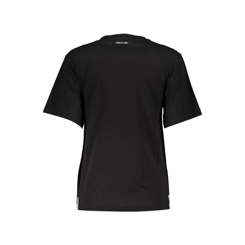 Cavalli Class Black Cotton T-Shirt for Women